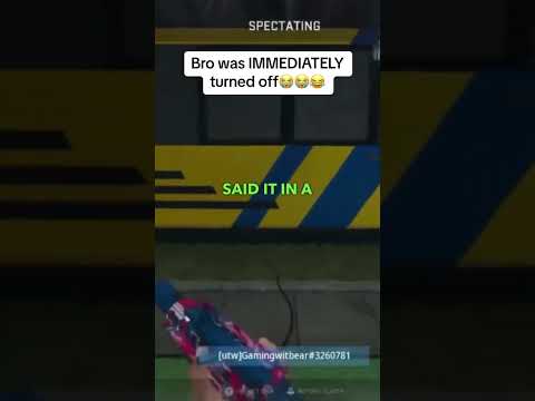 Bro was IMMEDIATELY turned off